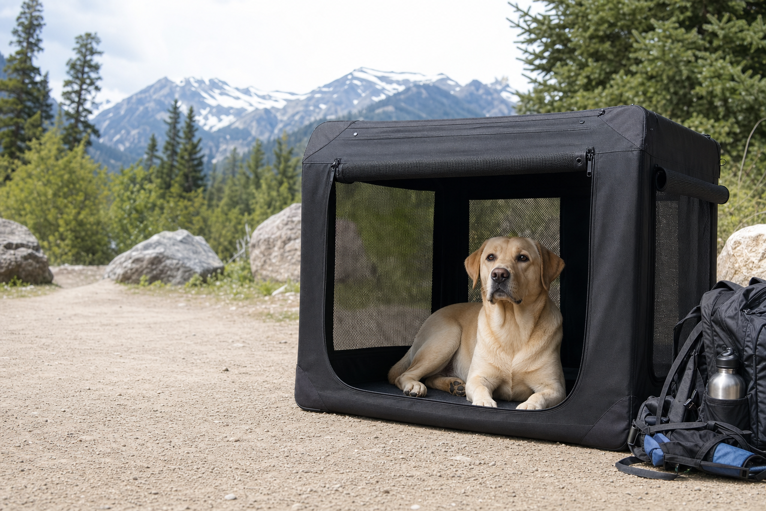 EliteField 3-Door folding crate